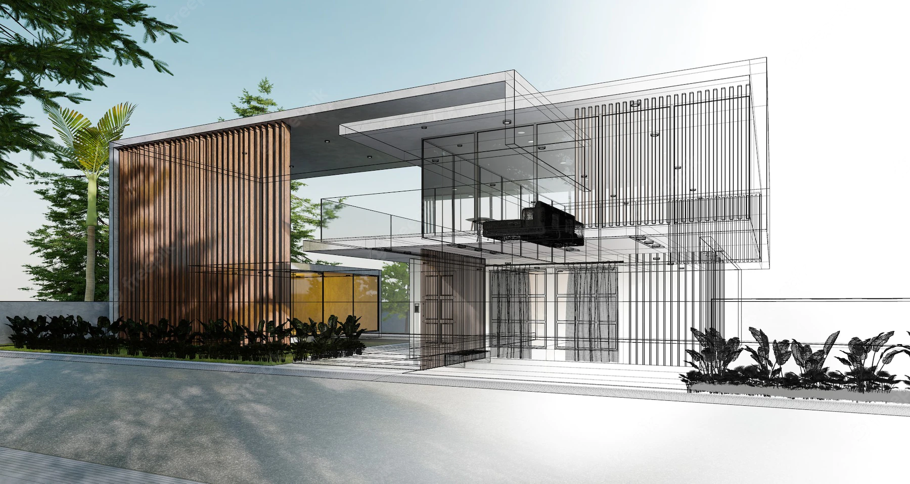 sketch-drafting-modern-cozy-house-becoming-real-3d-illustration_146508-364